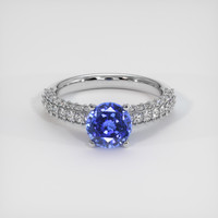 1.76 Ct. Blue Sapphire Ring, 14K White Gold 1