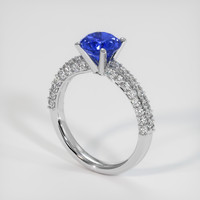 1.76 Ct. Blue Sapphire Ring, 14K White Gold 2