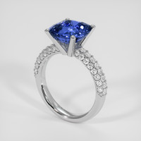 5.01 Ct. Blue Sapphire Ring, 14K White Gold 2