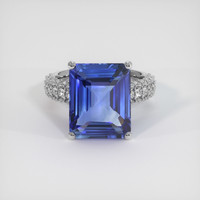 8.14 Ct. Sapphire Ring, 18K White Gold 1