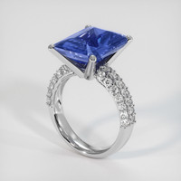 8.14 Ct. Sapphire Ring, 18K White Gold 2
