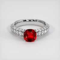 1.50 Ct. Ruby Ring, 18K White Gold 1