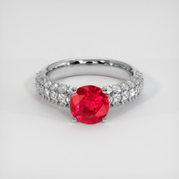 1.22 Ct. Ruby Ring, 18K White Gold 1
