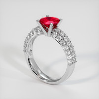 1.22 Ct. Ruby Ring, 18K White Gold 2