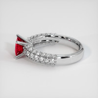 1.22 Ct. Ruby Ring, 18K White Gold 4