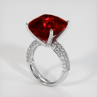 20.00 Ct. Ruby Ring, 18K White Gold 2