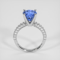 4.18 Ct. Blue Sapphire Ring, 18K White Gold 3