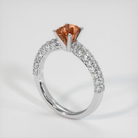 1.85 Ct. Padparadscha Sapphire Ring, 18K White Gold 2