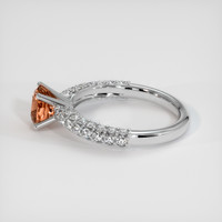 1.85 Ct. Padparadscha Sapphire Ring, 18K White Gold 4