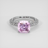 5.19 Ct. Pink Sapphire Ring, 18K White Gold 1