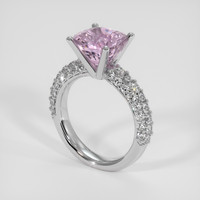5.19 Ct. Pink Sapphire Ring, 18K White Gold 2