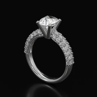 1.99 Ct. White Sapphire Ring, 18K White Gold 2