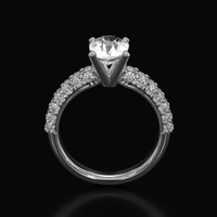 1.99 Ct. White Sapphire Ring, 18K White Gold 3