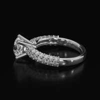 1.99 Ct. White Sapphire Ring, 18K White Gold 4