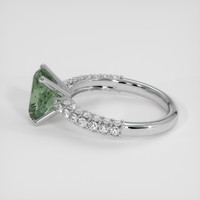 3.64 Ct. Green Sapphire Ring, 18K White Gold 4