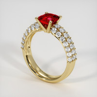 1.50 Ct. Ruby Ring, 14K Yellow Gold 2