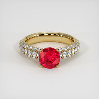 1.22 Ct. Ruby Ring, 14K Yellow Gold 1