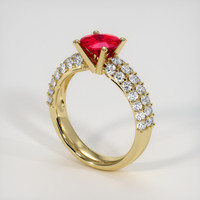 1.22 Ct. Ruby Ring, 14K Yellow Gold 2