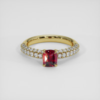 1.13 Ct. Ruby Ring, 14K Yellow Gold 1