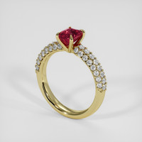 1.13 Ct. Ruby Ring, 14K Yellow Gold 2