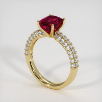 3.03 Ct. Ruby Ring, 14K Yellow Gold 2