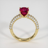 3.03 Ct. Ruby Ring, 14K Yellow Gold 3