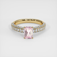 2.15 Ct. Pink Sapphire Ring, 14K Yellow Gold 1