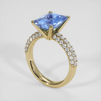 4.31 Ct. Blue Sapphire Ring, 14K Yellow Gold 2