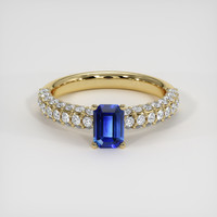 0.55 Ct. Sapphire Ring, 14K Yellow Gold 1