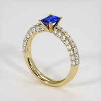 0.55 Ct. Sapphire Ring, 14K Yellow Gold 2