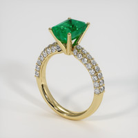 2.25 Ct. Emerald Ring, 18K Yellow Gold 2