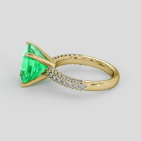 4.16 Ct. Emerald Ring, 18K Yellow Gold 4