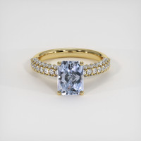 2.74 Ct. Blue Sapphire Ring, 18K Yellow Gold 1
