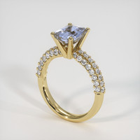 2.74 Ct. Blue Sapphire Ring, 18K Yellow Gold 2