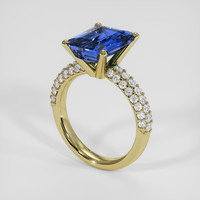 5.06 Ct. Blue Sapphire Ring, 18K Yellow Gold 2