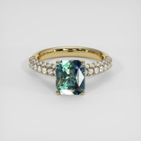 3.57 Ct. Bi Color Sapphire Ring, 18K Yellow Gold 1