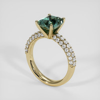 3.57 Ct. Bi Color Sapphire Ring, 18K Yellow Gold 2