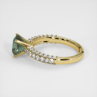 2.93 Ct. Green Sapphire Ring, 18K Yellow Gold 4