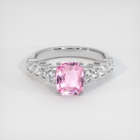2.04 Ct. Pink Sapphire Ring, 14K White Gold 1
