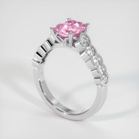 2.04 Ct. Pink Sapphire Ring, 14K White Gold 2