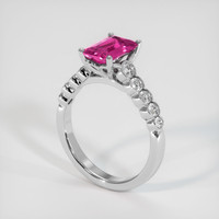 2.04 Ct. Pink Sapphire Ring, 14K White Gold 2