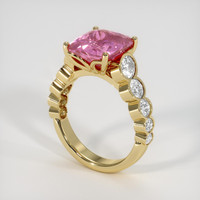 3.37 Ct. Pink Sapphire Ring, 18K Yellow Gold 2