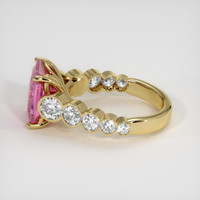 3.37 Ct. Pink Sapphire Ring, 18K Yellow Gold 4