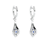 <span>1.24</span> <span class="tooltip-light">Ct.Tw.<span class="tooltiptext">Total Carat Weight</span></span> Blue Sapphire Earrings, Platinum 950 4