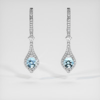 <span>1.79</span>&nbsp;<span class="tooltip-light">Ct.Tw.<span class="tooltiptext">Total Carat Weight</span></span> Gemstone Earrings, Platinum 950 1