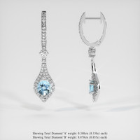 <span>1.79</span>&nbsp;<span class="tooltip-light">Ct.Tw.<span class="tooltiptext">Total Carat Weight</span></span> Gemstone Earrings, Platinum 950 2