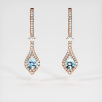 <span>1.79</span>&nbsp;<span class="tooltip-light">Ct.Tw.<span class="tooltiptext">Total Carat Weight</span></span> Gemstone Earrings, 14K Rose Gold 1