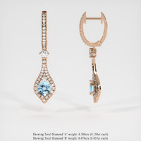 <span>1.79</span>&nbsp;<span class="tooltip-light">Ct.Tw.<span class="tooltiptext">Total Carat Weight</span></span> Gemstone Earrings, 14K Rose Gold 2