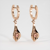 <span>1.96</span>&nbsp;<span class="tooltip-light">Ct.Tw.<span class="tooltiptext">Total Carat Weight</span></span> Sapphire Earrings, 14K Rose Gold 4