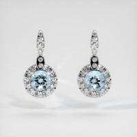 1.79 Ct.Tw. Gemstone Earrings, Platinum 950 1